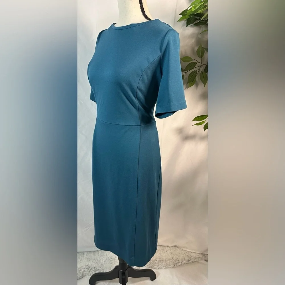Ann Taylor Factory Blue Sheath Midi Dress 💙 - Picture 3 of 11